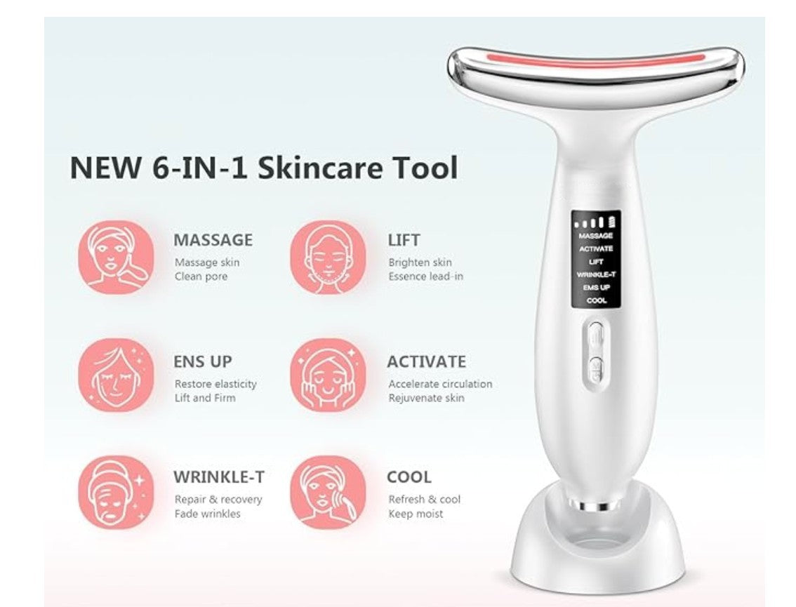 6-in-1 EMS Face Lifting Device – Anti-Aging & Skin Tightening