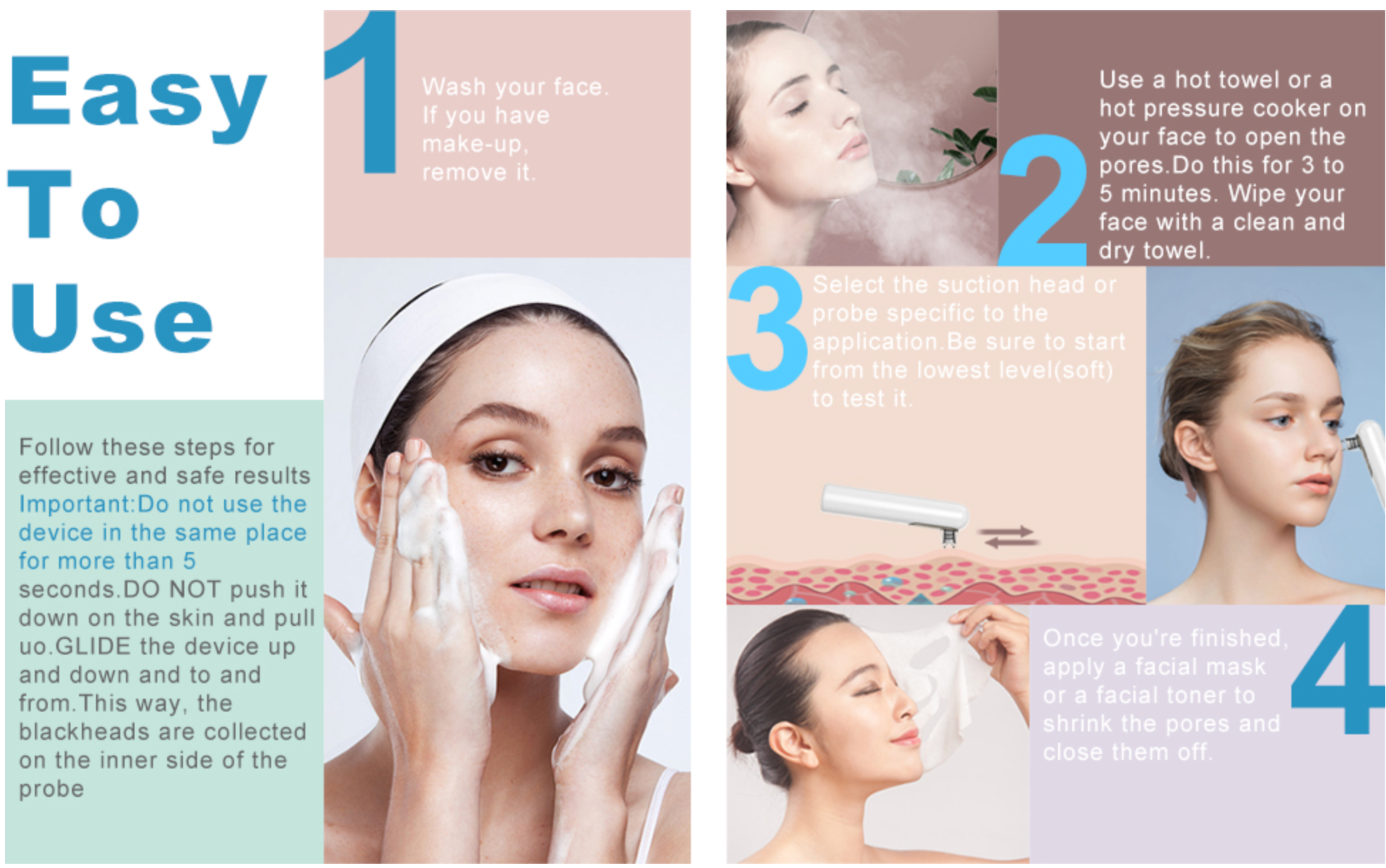 Blackhead Vacuum Cleaner – 4 Modes for Pore & Acne Care