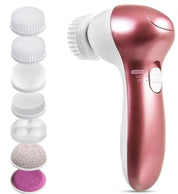 7-in-1 Facial Cleansing Brush – Waterproof & Rotating Exfoliator