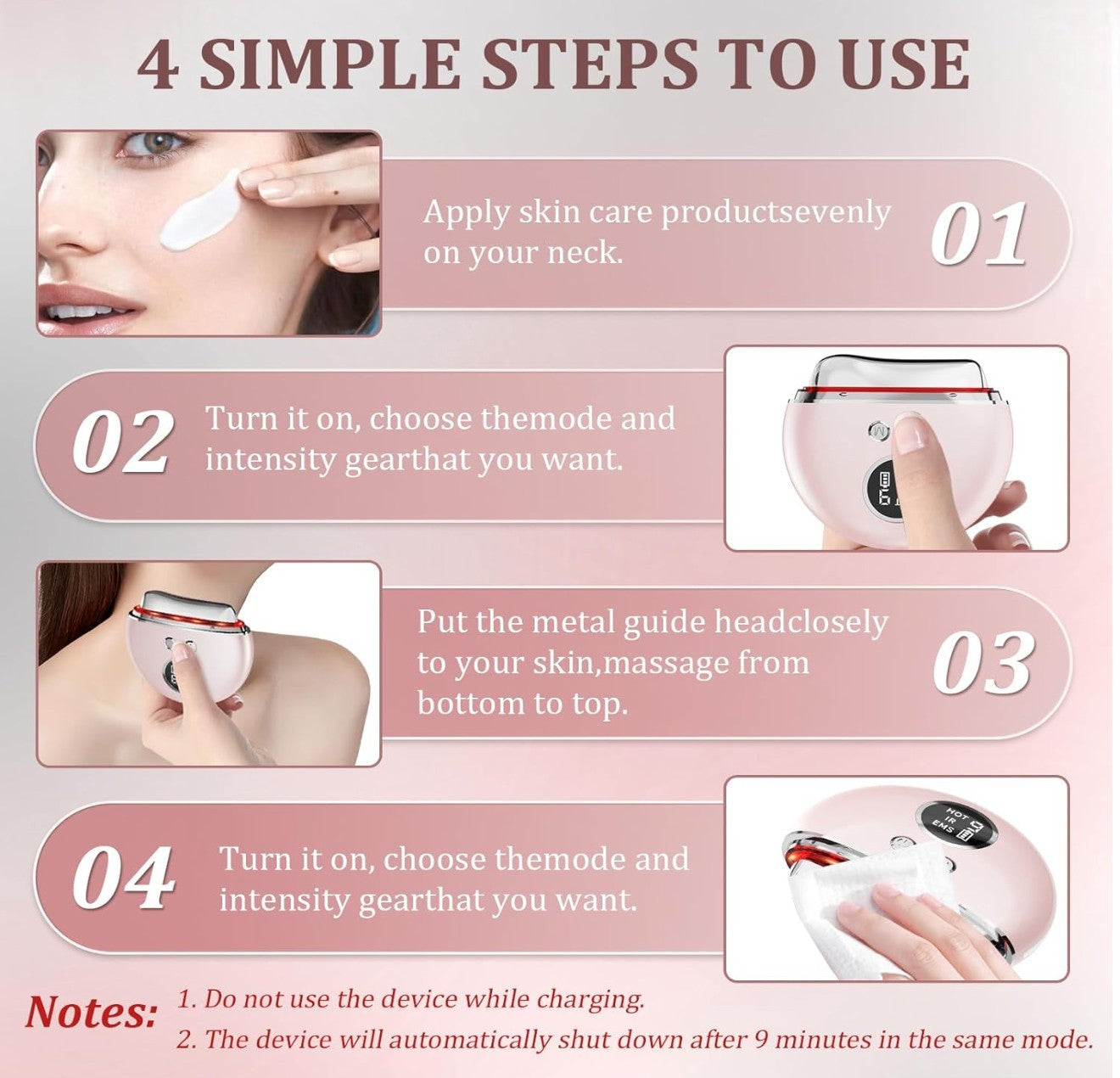 EMS Face Lifting Massager – LED & Heated Microcurrent Device