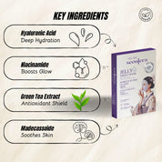 Key ingredients of Seoulera Jelly Glow Mask – niacinamide, hyaluronic acid, panthenol